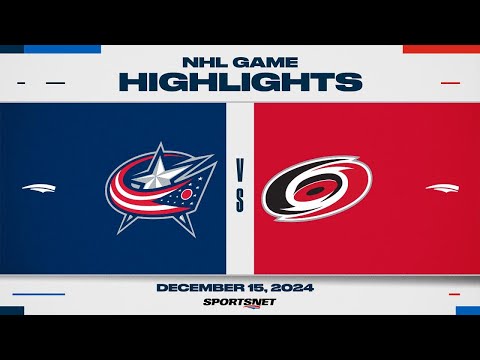 NHL Highlights | Blue Jackets vs. Hurricanes - December 15, 2024