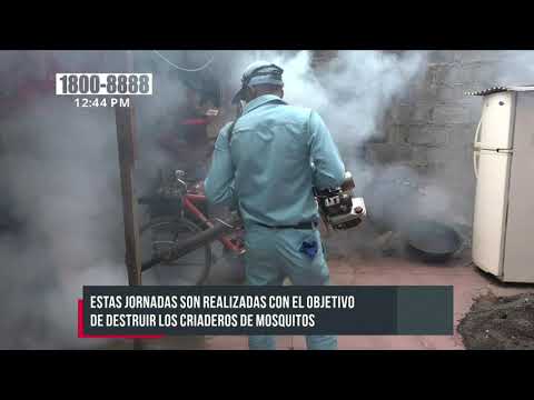 Realizan jornada de fumigación en barrio Bertha Díaz, Managua - Nicaragua