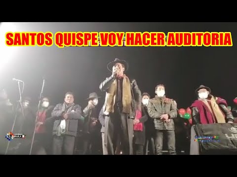 SANTOS QUISPE GANA LA GOBERNACIÓN DE LA PAZ DONDE MENCIONÓ QUE NO VA D3FRAUDAR A LOS ELECTORES..