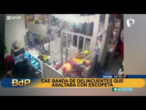 Tacna: capturan a banda criminal que usaba escopeta para asaltar negocios locales