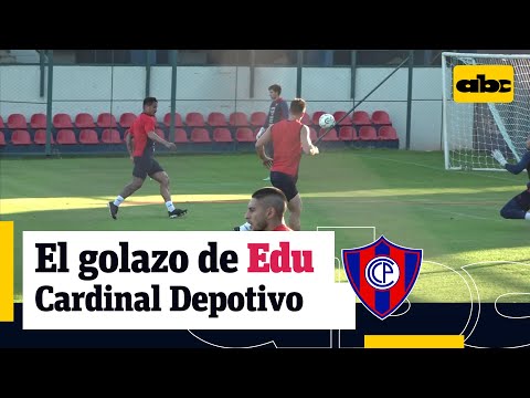 El golazo de Edu en el entrenamiento de Cerro Porteño