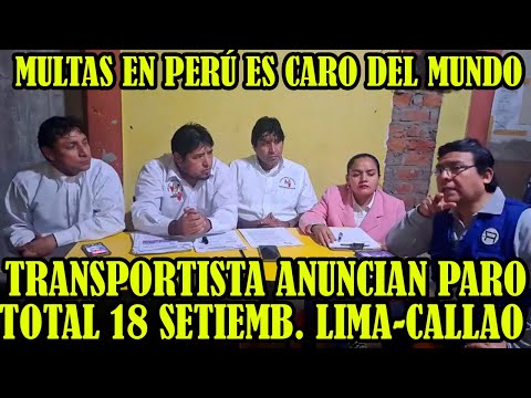 MULTAS CONTRA TRANSPORTISTAS EN LIMA SON LAS MACARAS DEL MUNDO SON 19,800 SOLES..