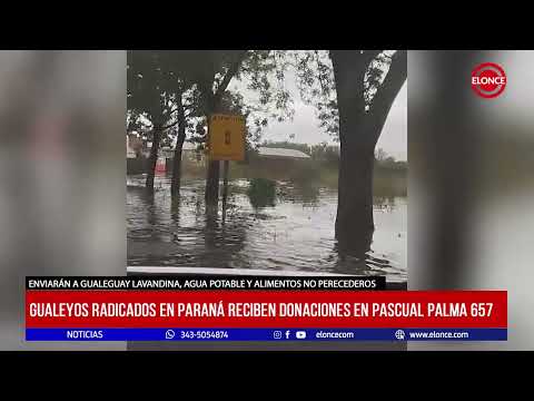 Gualeyos radicados en Paraná reciben donaciones en Pascual Palma 657