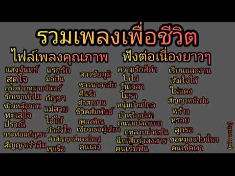 รวมเพลงเพื่อชีวิตเพราะๆฟังยาม