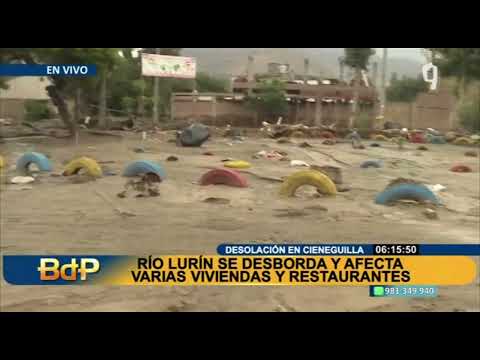 Río Lurín se desborda en el distrito de Cieneguilla afectando varios restaurantes campestres (3/3)