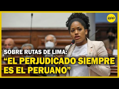 La congresista Rosangella Barbarán comenta el conflicto entre la MML y Rutas de Lima