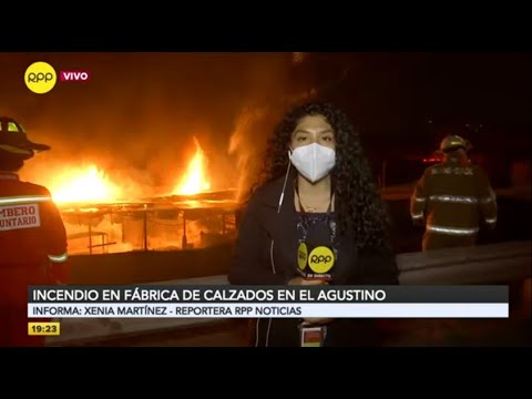 El Agustino: Incendio de código 4 se registra en fábrica de calzados