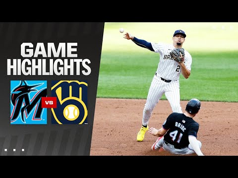 Marlins vs. Brewers Game Highlights (7/27/24) | MLB Highlights