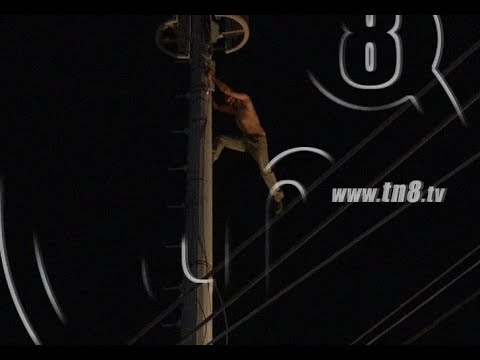 Hombre despechado intenta suicidarse saltando de un poste - Nicaragua