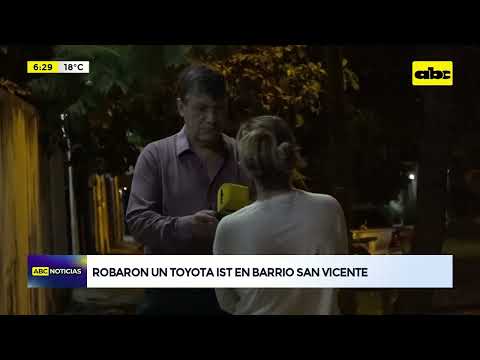 Robaron un Toyota IST en barrio San Vicente