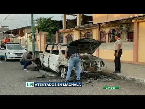 Dos vehículos y una vivienda ardieron en llamas en Machala