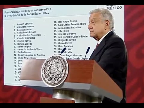 AMLO PIDE PONER LISTA DE PRECANDIDATOS CONSERVAS Y PONE A DE LA MADRID COMO EJEMPLO DE RELAJO