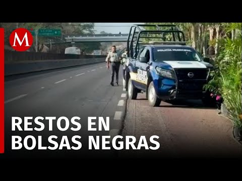 Hallan restos humanos dentro de bolsas en la autopista México-Acapulco