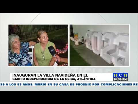 Inauguran la villa navideña en el Barrio Independencia de la Ceiba, Atlántida