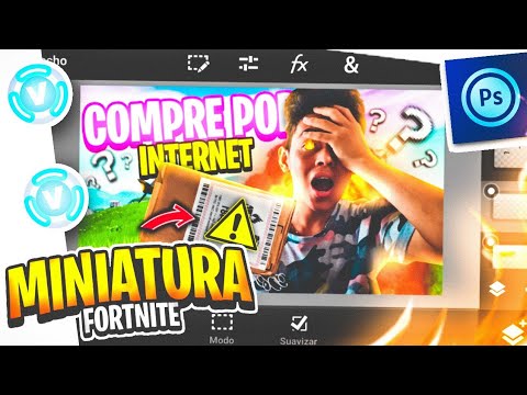 COMO HACER LA MEJOR MINIATURA DE FORTNITE EN ANDROID RAPIDO FÁCIL// PS TOUCH