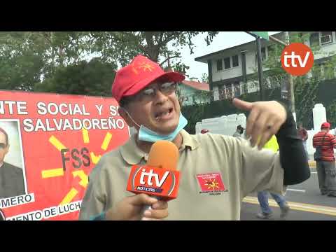 Frente Social y Sindical Salvadoreños dan sus exigencias en la marcha del Día del Trabajador