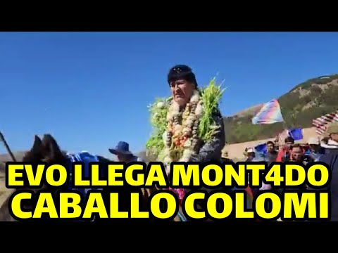 ASI FUE RECIBIDO EVO MORALES EN COLOMI PARA REUNIRSE CON LAS ORGANIZACIONES..