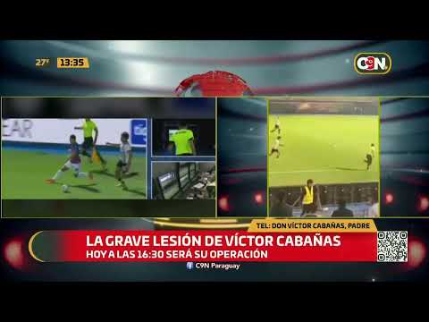 Grave lesión del jugador de CCP, Víctor Cabañas