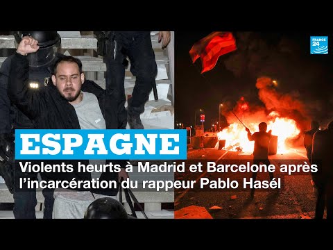 Espagne : violents heurts à Madrid et Barcelone après l'incarcération du rappeur Pablo Hasél