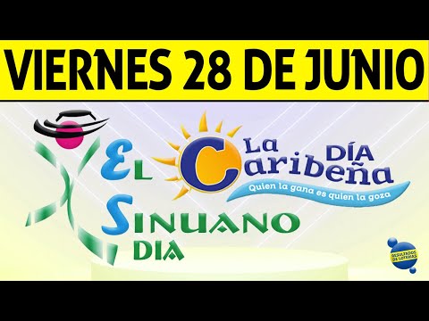 Resultados CARIBEÑA y SINUANO DIA del Viernes 28 de Junio de 2024  CHANCE