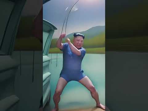 Kim Jong Un haciendo el slickback dance