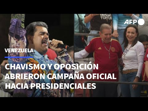 Chavismo y oposición abrieron campaña presidencial en Venezuela | AFP