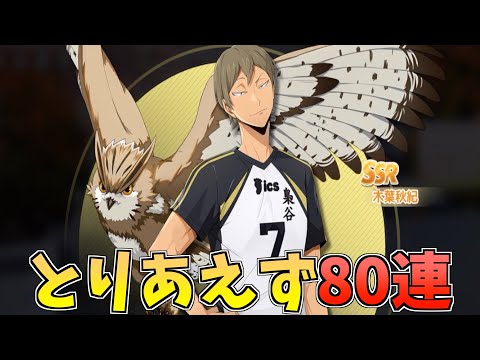 【ハイフラ】とりあえず80連‼️木葉秋紀ピックアップガチャ‼️【ハイキュー!!FLY HIGH】