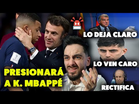 MACRON PRESIONARÁ a MBAPPÉ · LAPORTA sobre LOS OBJETIVOS · JM GARCÍA RECTIFICA sobre el AMAÑO