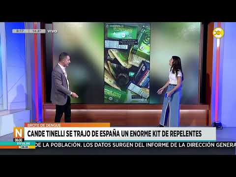 Dengue: Cande Tinelli se trajo de España un enorme kit de repelentes ?N8:00? 05-04-24