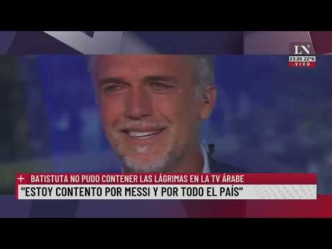 El llanto de Gabriel Batistuta en la TV Árabe