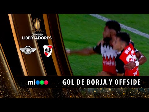 Gol anulado de Borja por offside a través del VAR - Libertad vs. River - Libertadores 2024