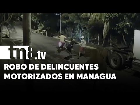 ¡Plan ninjas! Ladrones en moto «pelan» a joven en Managua - Nicaragua