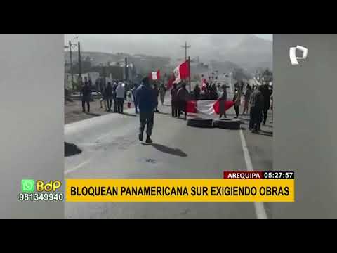 FB Arequipa: Bloquean carretera en protesta contra la gobernadora regional por falta de obras