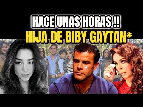 URGENTE HACE UNAS HORAS ! TRISTE NOTICIA, HIJA DE BIBY GAYTAN Y EDUARDO CAPETILLO, SUCEDIO HOY !