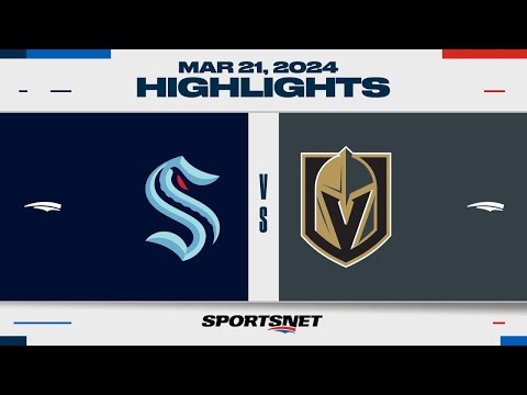 NHL Highlights | Kraken vs. Golden Knights - March 21, 2024