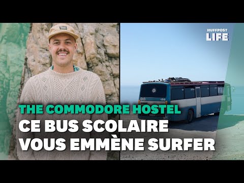 Il a transformé un ancien car scolaire en une auberge de surf itinérante unique en France
