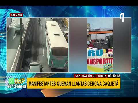 Paro de transportistas: Queman llantas cerca al Mercado de Caquetá