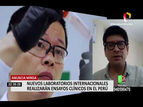 Nuevos laboratorios internacionales realizarán ensayos clínicos en el Perú