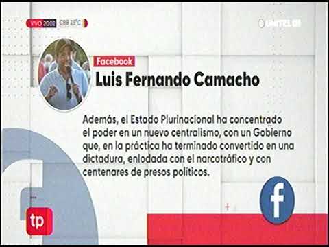 22012023 LUIS FERNANDO CAMACHO SE PRONUNCIÓ EN RRSS EN EL DÍA DEL ESTADO PLURINACIONAL RED UNITEL