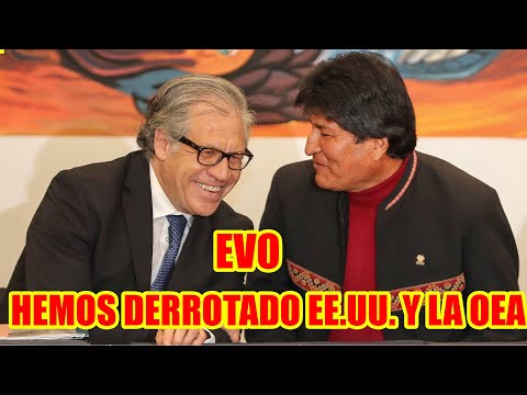 EVO HEMOS DERROTADO ESTADOS UNIDOS Y LUIS ALMAGRO EN ESTAS ELECCIONES EN BOLIVIA..