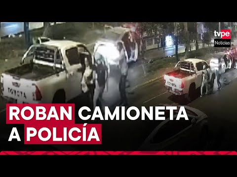 San Juan de Lurigancho: delincuentes roban camioneta a suboficial de la Policía Nacional