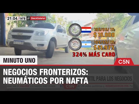 FRONTERA ARGENTINA-PARAGUAY: NEUMÁTICOS a CAMBIO de NAFTA