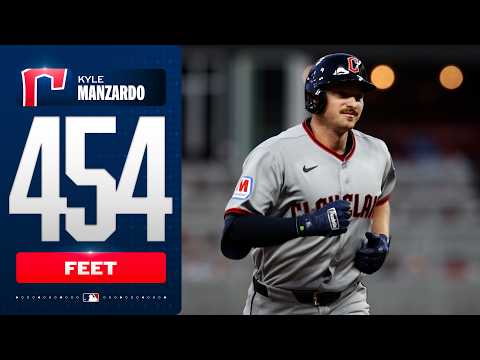 Kyle Manzardo clobbers his 1st home run of the season!  (454 feet! ) | MLB 하이라이트