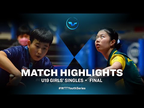 Table Tennis 🥍 Zhou Jingyi vs Liu Yangzi | WTT Youth Contender Lignano | U19 GS | Finals