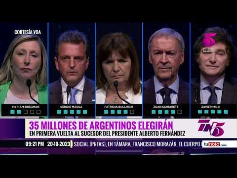35 millones de argentinos elegirán en primera vuelta al sucesor de Alberto Fernández