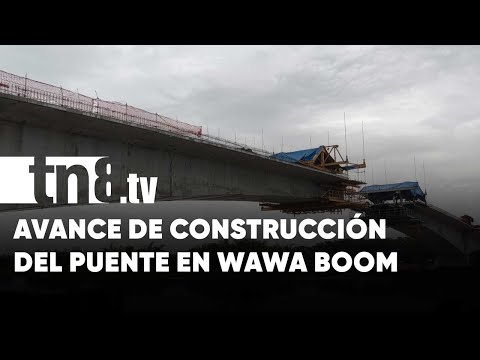 Avanza en un 75% la construcción del puente Wawa Boom en el Caribe Norte - Nicaragua