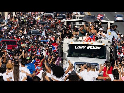 Gritos, música y bocinazos: así se vivió la gran caravana para Maripily Rivera