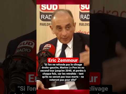?Eric Zemmour estime que les retraités bloquent l'accès au pouvoir à Marine Le Pen