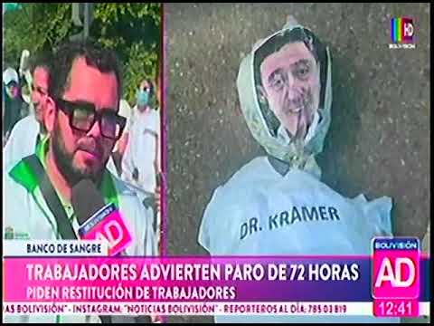 177072024 FERNANDO LOPEZ TRABAJADORES DEL BANCO DE SANGRE ADVIERTEN PARO DE 72 HORAS BOLIVISION