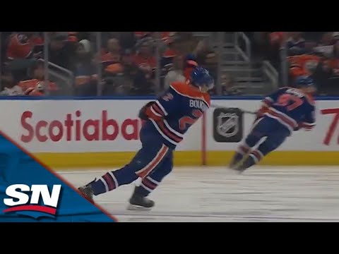 Evan Bouchard Uncorks Signature One-Time Bomb For The Go-Ahead Goal